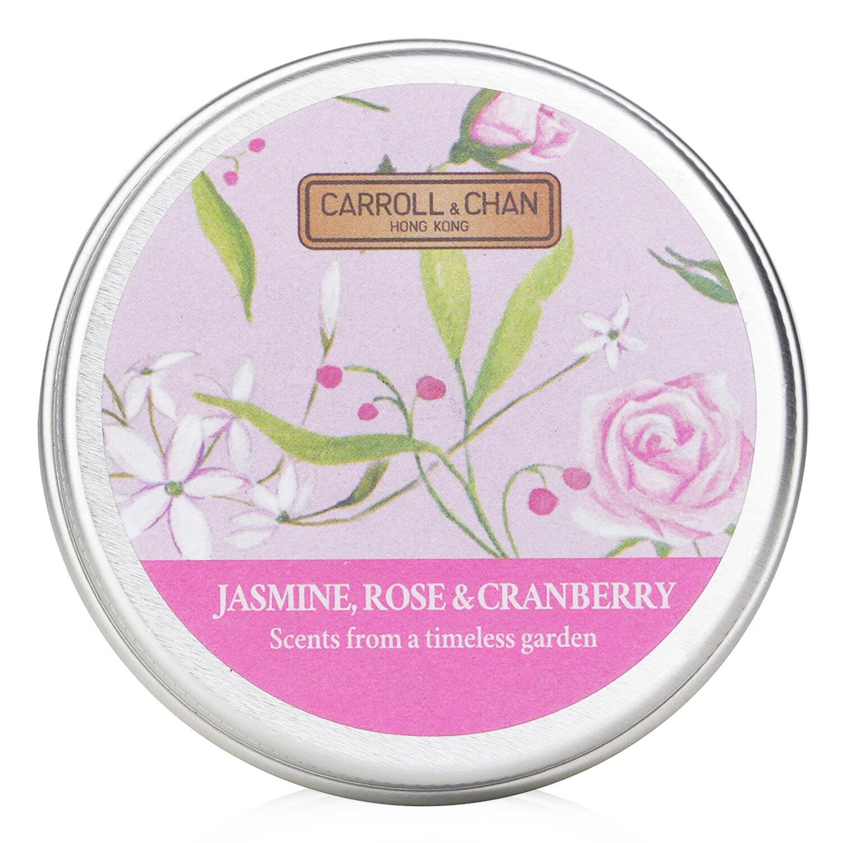 Carroll & Chan - 100% Beeswax Mini Tin Candle - # Jasmine, Rose & Cranberry - 1