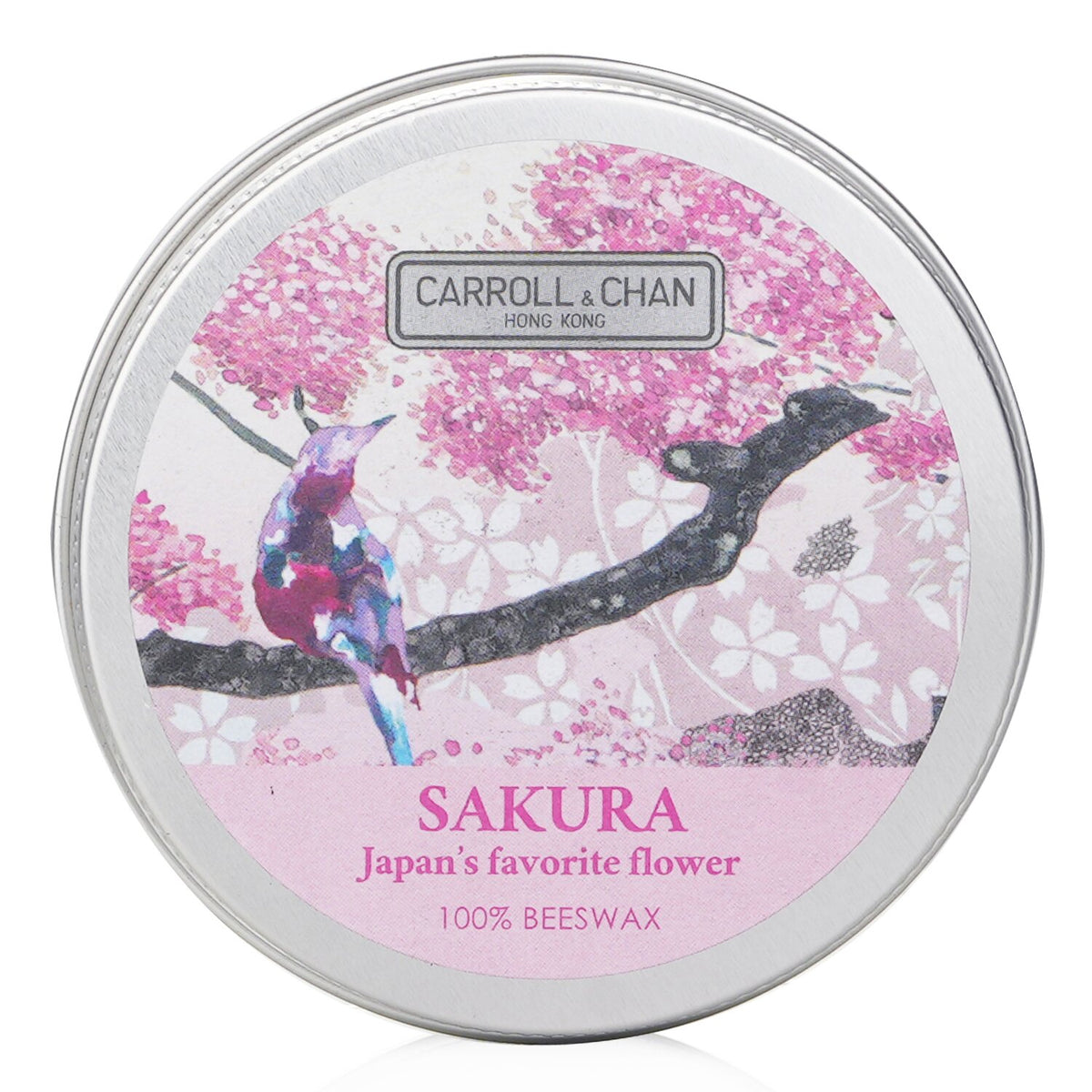Carroll & Chan - 100% Beeswax Mini Tin Candle - # Sakura - 1pcs