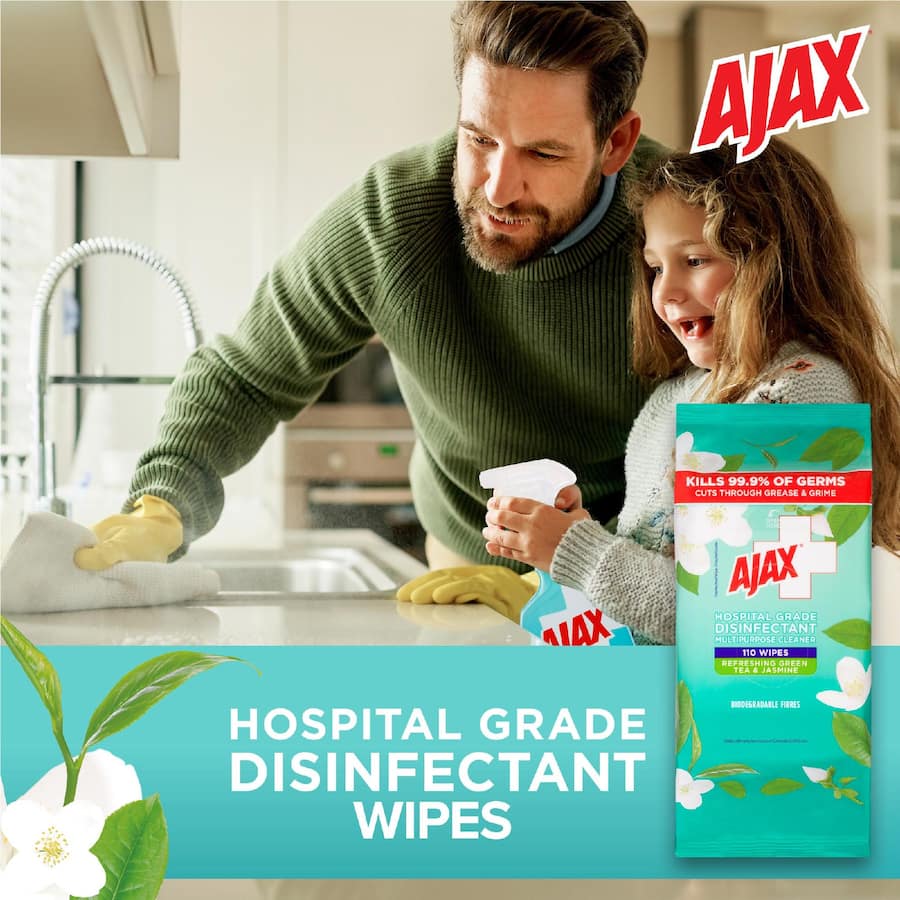 Ajax Disinfectant Cleaning Wipes Citrus & Pineapple 110pack