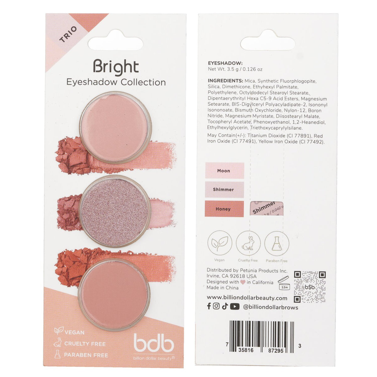 Billion Dollar Brows - Eyeshadow Collection Trio - #Bright - 3.5g/0.126oz