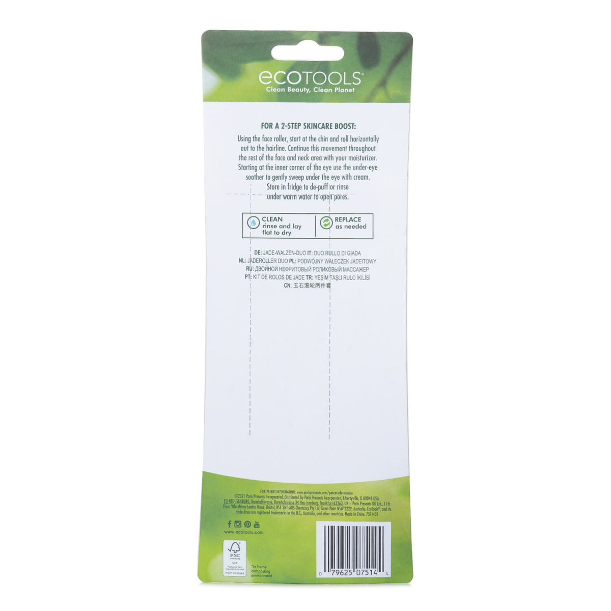 EcoTools - Jade Roller Duo - set