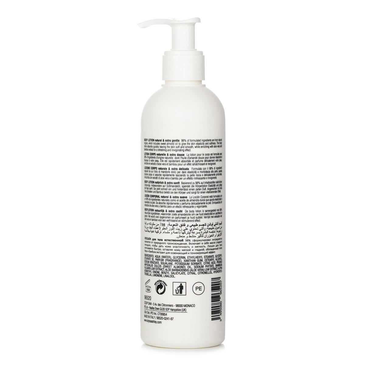 Alyssa Ashley - Biolab Aloe Vera & Bamboo Body Lotion - 300ml/10oz