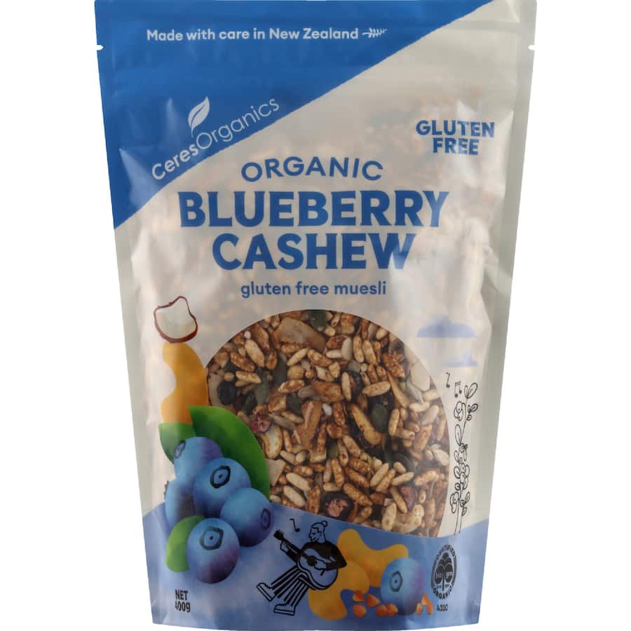 Ceres Organics Muesli Blueberry Cashew Gluten Free 400g