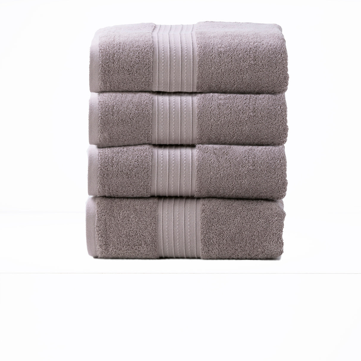 Renee Taylor Brentwood 650 GSM Low Twist 4 Piece Bath Towel Whisper
