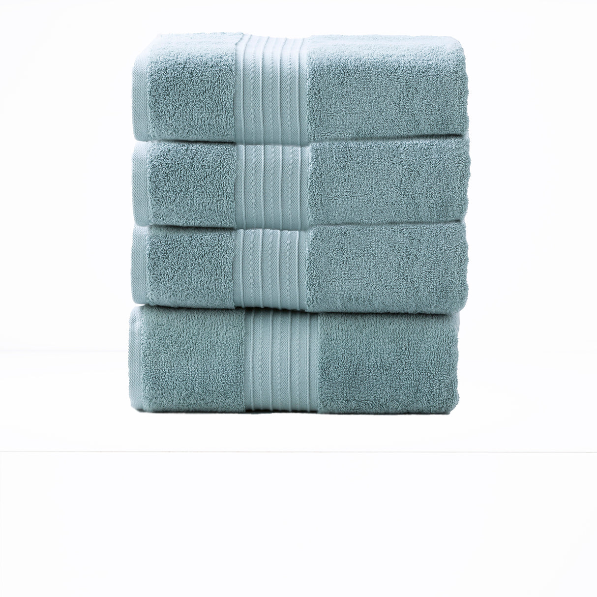 Renee Taylor Brentwood 650 GSM Low Twist 4 Piece Bath Towel Gray Mist