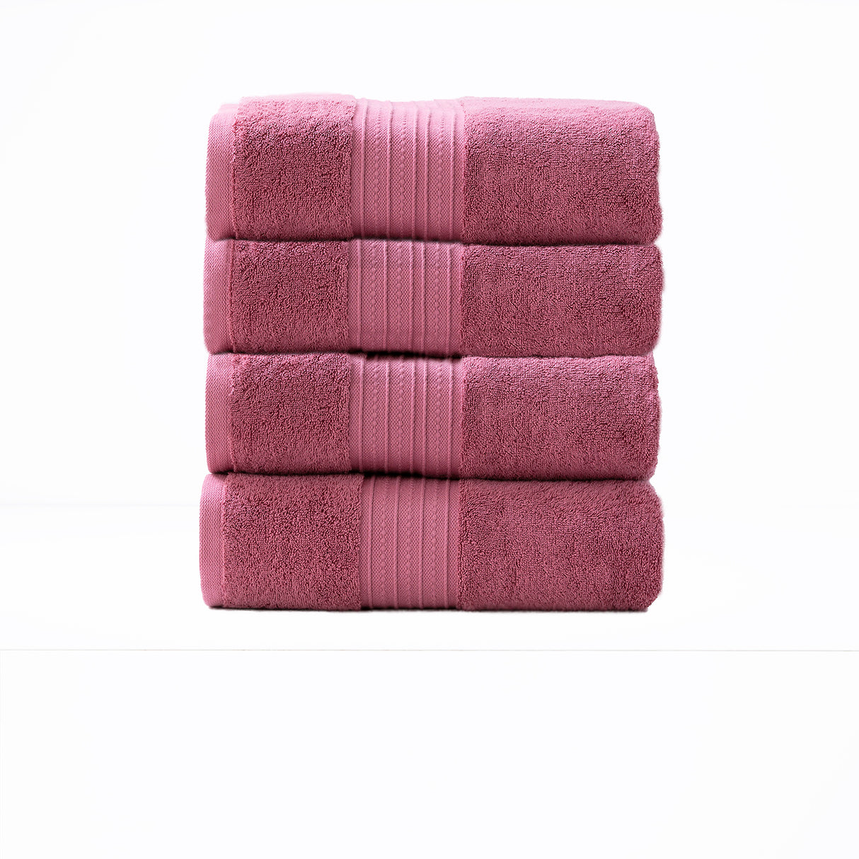 Renee Taylor Brentwood 650 GSM Low Twist 4 Piece Bath Towel Rosebud