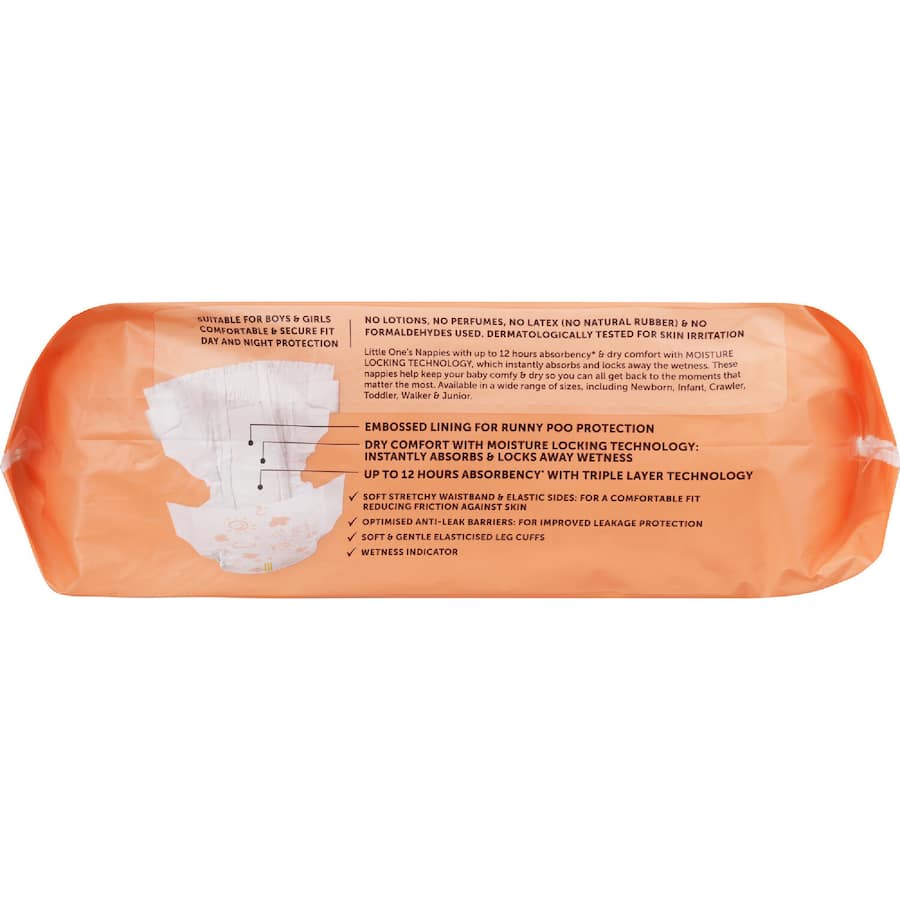 Little One's Bulk Nappies Crawler Boys & Girls 6-11kg Size 3 56pack