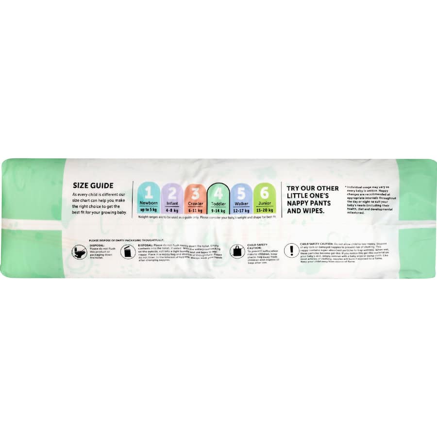 Little One's Bulk Nappies Toddler Boys & Girls 10-14kg Size 4 50pack