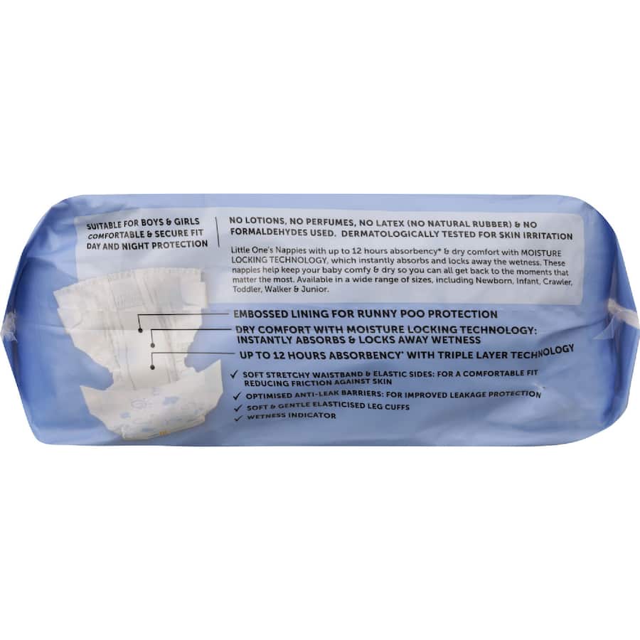 Little One's Bulk Nappies Walker Boys & Girls 13-17kg Size 5 44pack