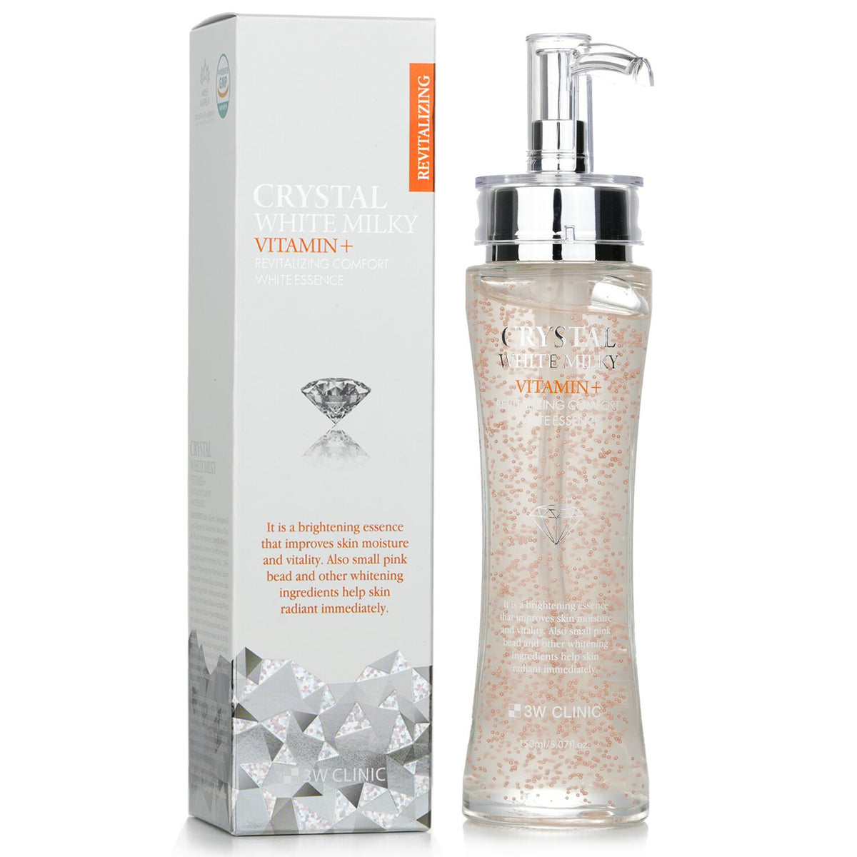 3W Clinic - Crystal White Milky Essence Vitamin+ - 150ml/5.07oz