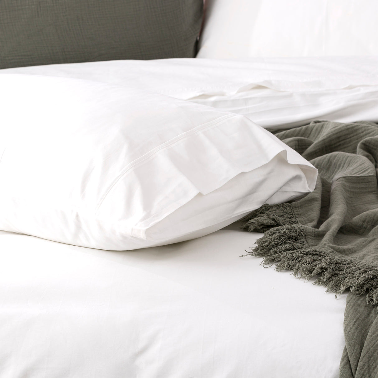 Park Avenue 500 TC Natural Bamboo Cotton Quilt / Duvet Cover set King White