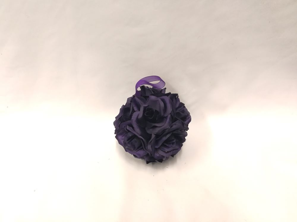Silk Rose Balls 15cm - Purple