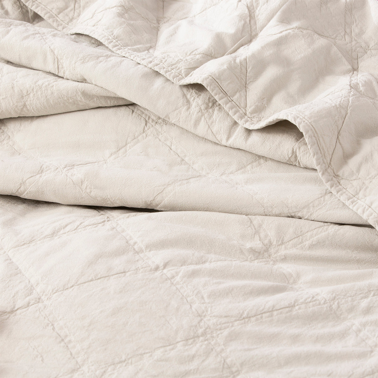 Attwood Vintage Stone Washed Cotton Quilted Coverlet set Queen/King Dove