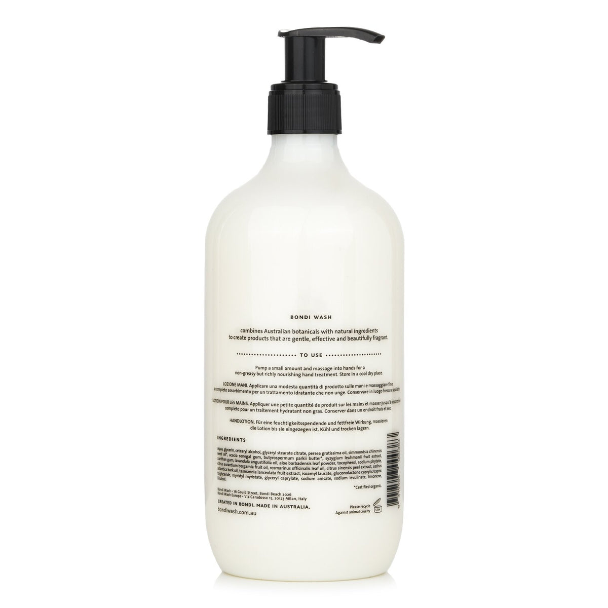 BONDI WASH - Hand Lotion - # Tasmanian Pepper & Lavender - 500ml/16.9oz