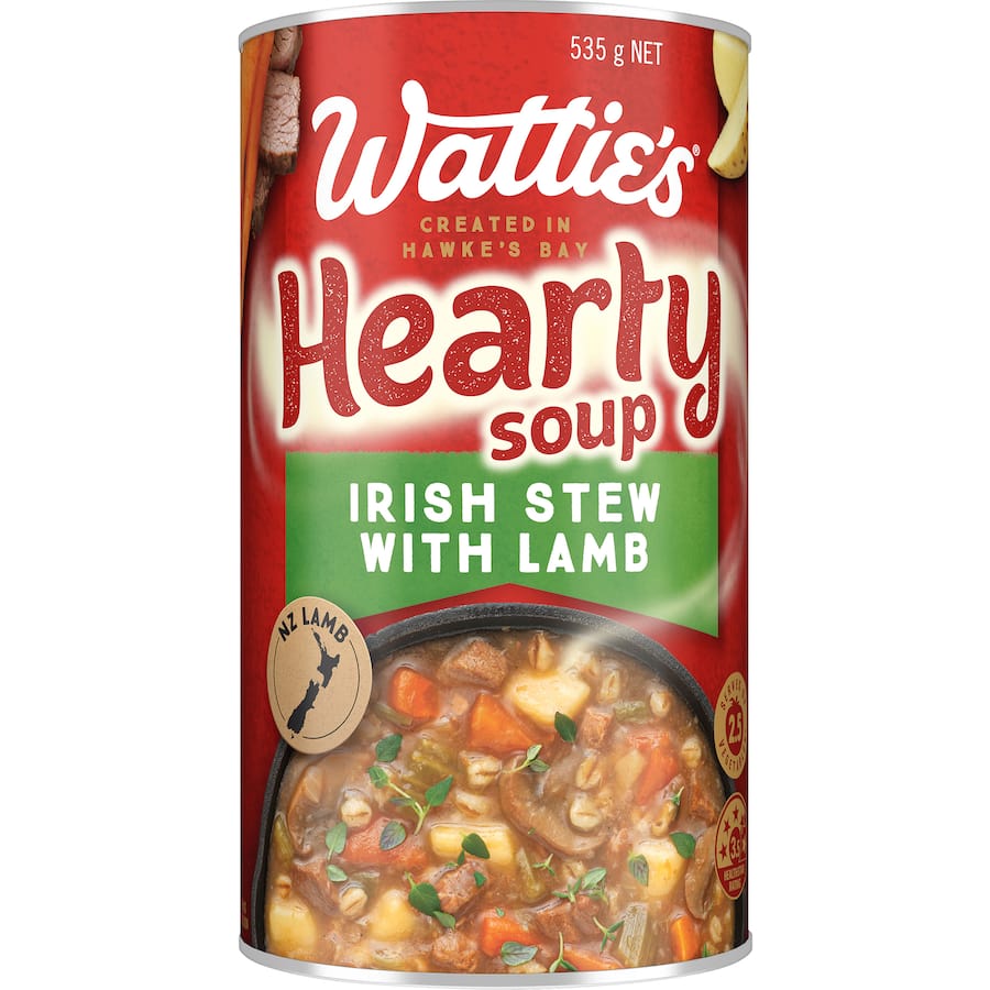 Wattie's Hearty Soup Irish Stew With Lamb Canned 535g