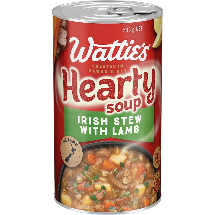 Wattie's Hearty Soup Irish Stew With Lamb Canned 535g