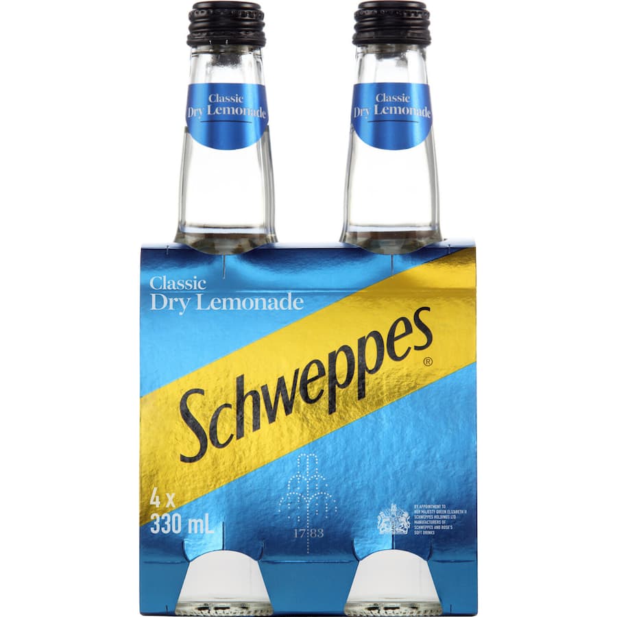 Schweppes Lemonade Dry 330ml bottles 4pack