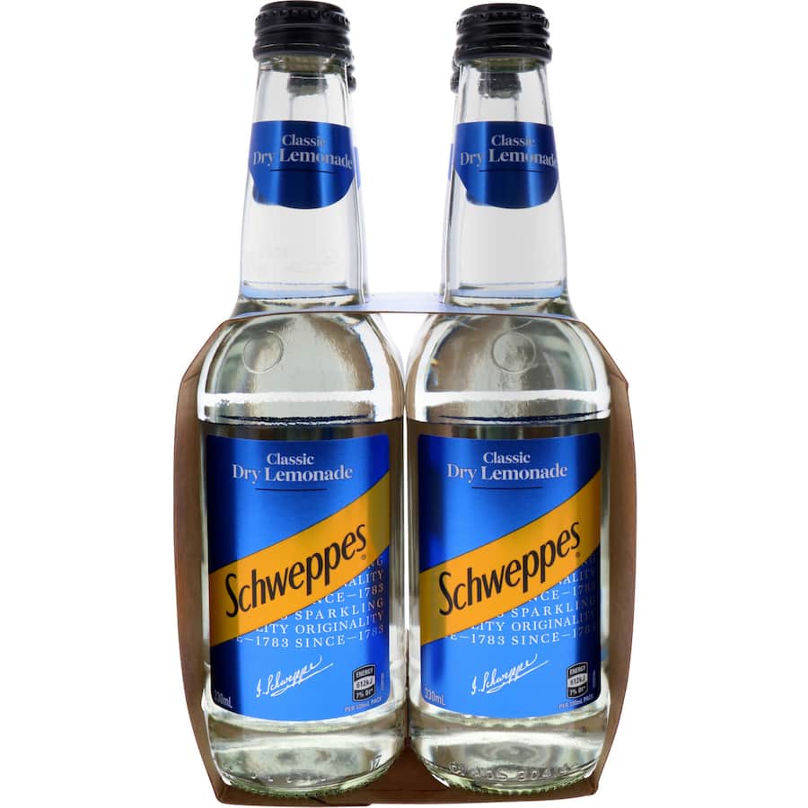 Schweppes Lemonade Dry 330ml bottles 4pack