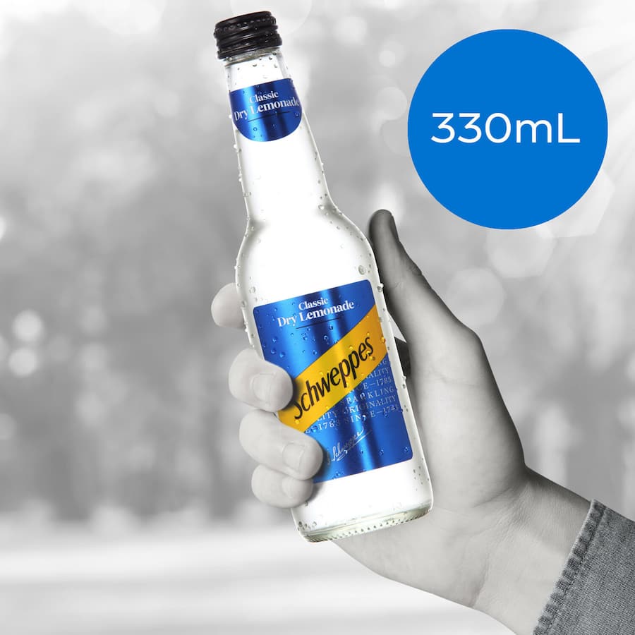 Schweppes Lemonade Dry 330ml bottles 4pack