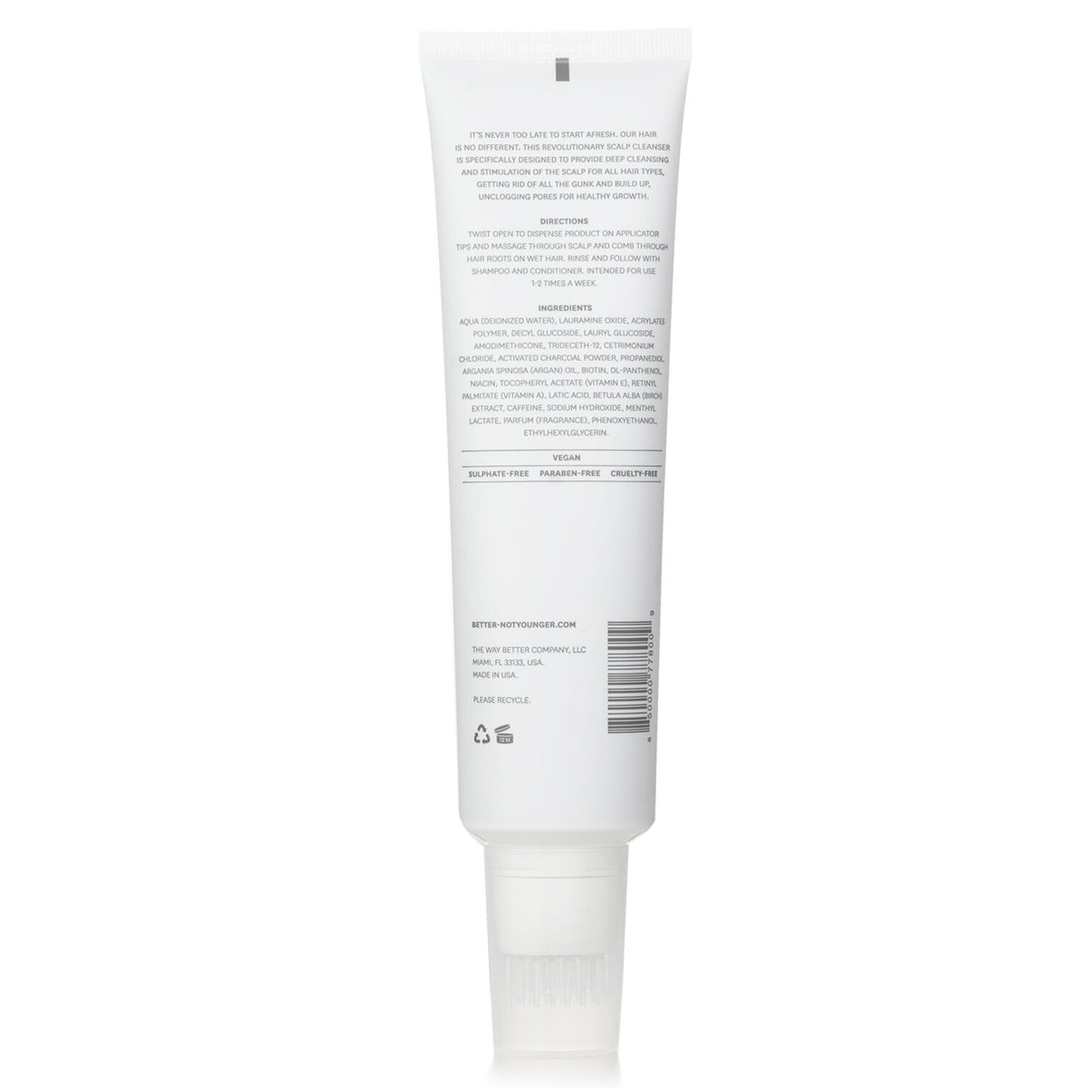 Better Not Younger - New Dawn Activated Charcoal Scalp Cleanser - 150ml/5oz
