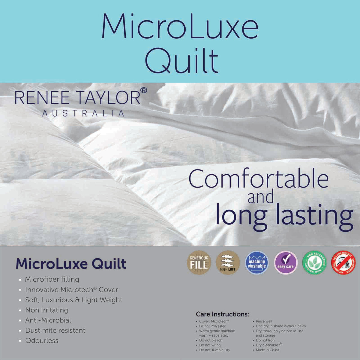 600 GSM Down Alternate Quilt / Duvet Premium Microfiber Filling Double
