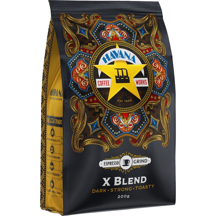 Havana Plunger Grind Coffee Expresso X Blend 200g