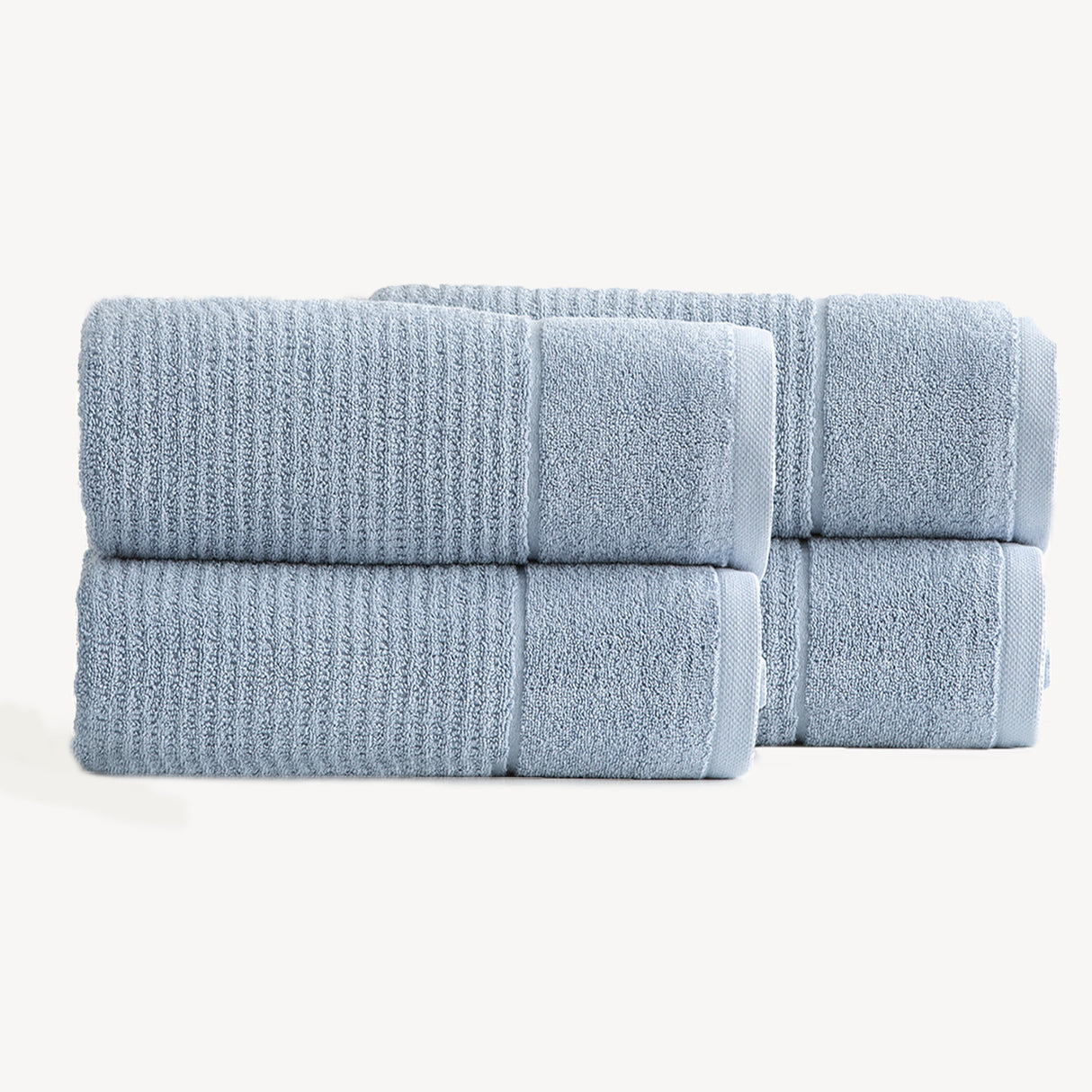 Renee Taylor Cambridge 650 GSM Textured 4 Pack Bath Sheet Blue Mirage