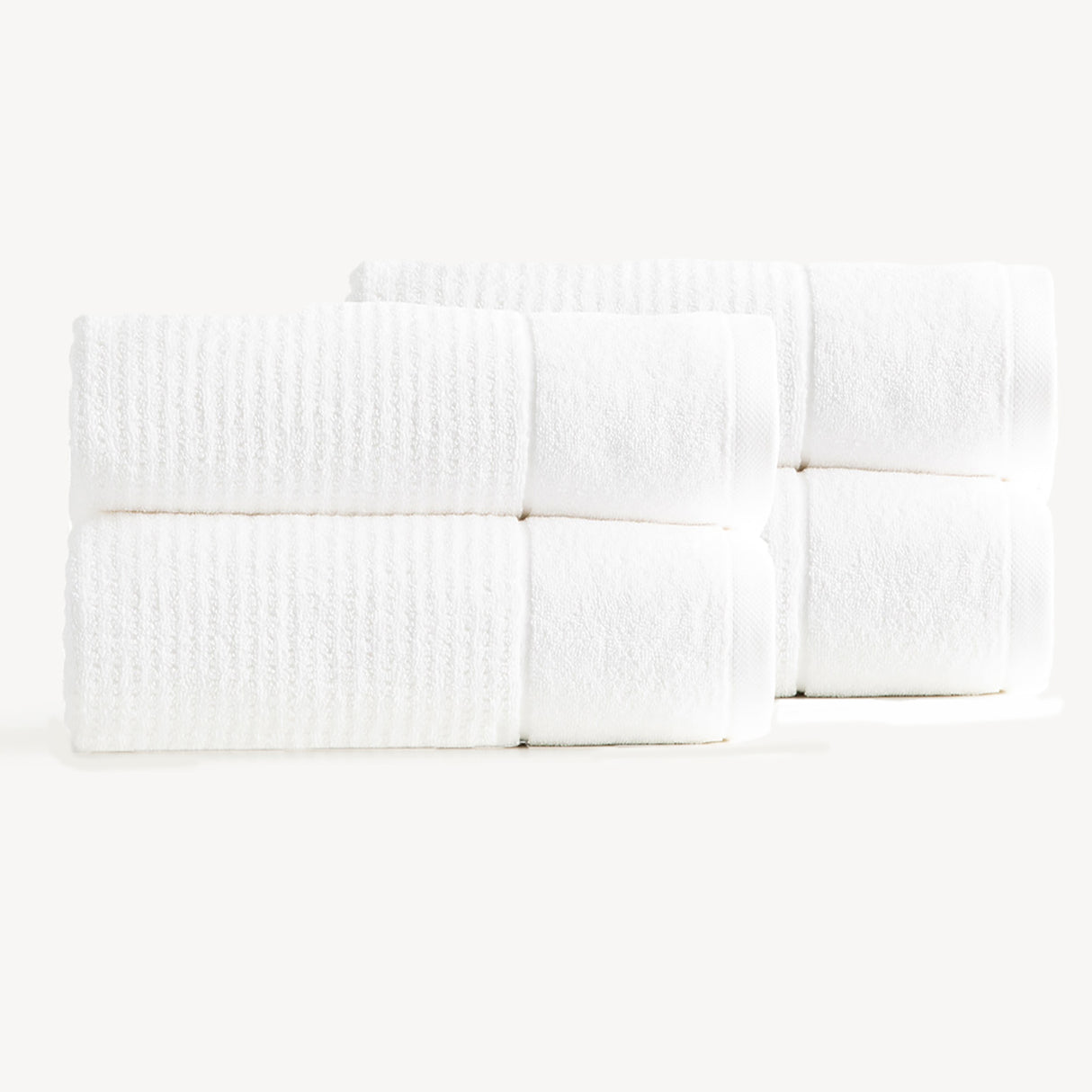 Renee Taylor Cambridge 650 GSM Textured 4 Pack Bath Sheet Snow
