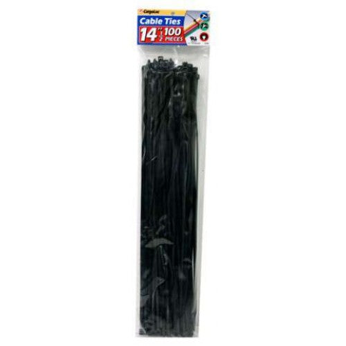 Cargoloc Cable Ties 14" Black 100pc75lbs #32492