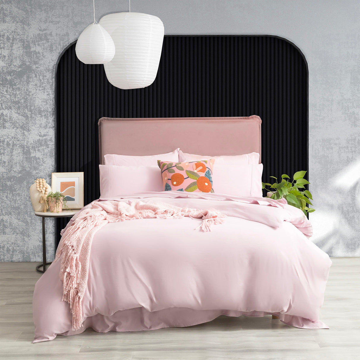 Ultra Plush Vintage Washed Microfiber Quilt / Duvet cover set Double Lilac