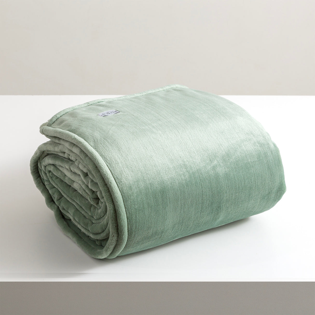 Renee Taylor Plush 380 GSM Ultra Soft Velvet Blanket Queen/King Eucalyptus