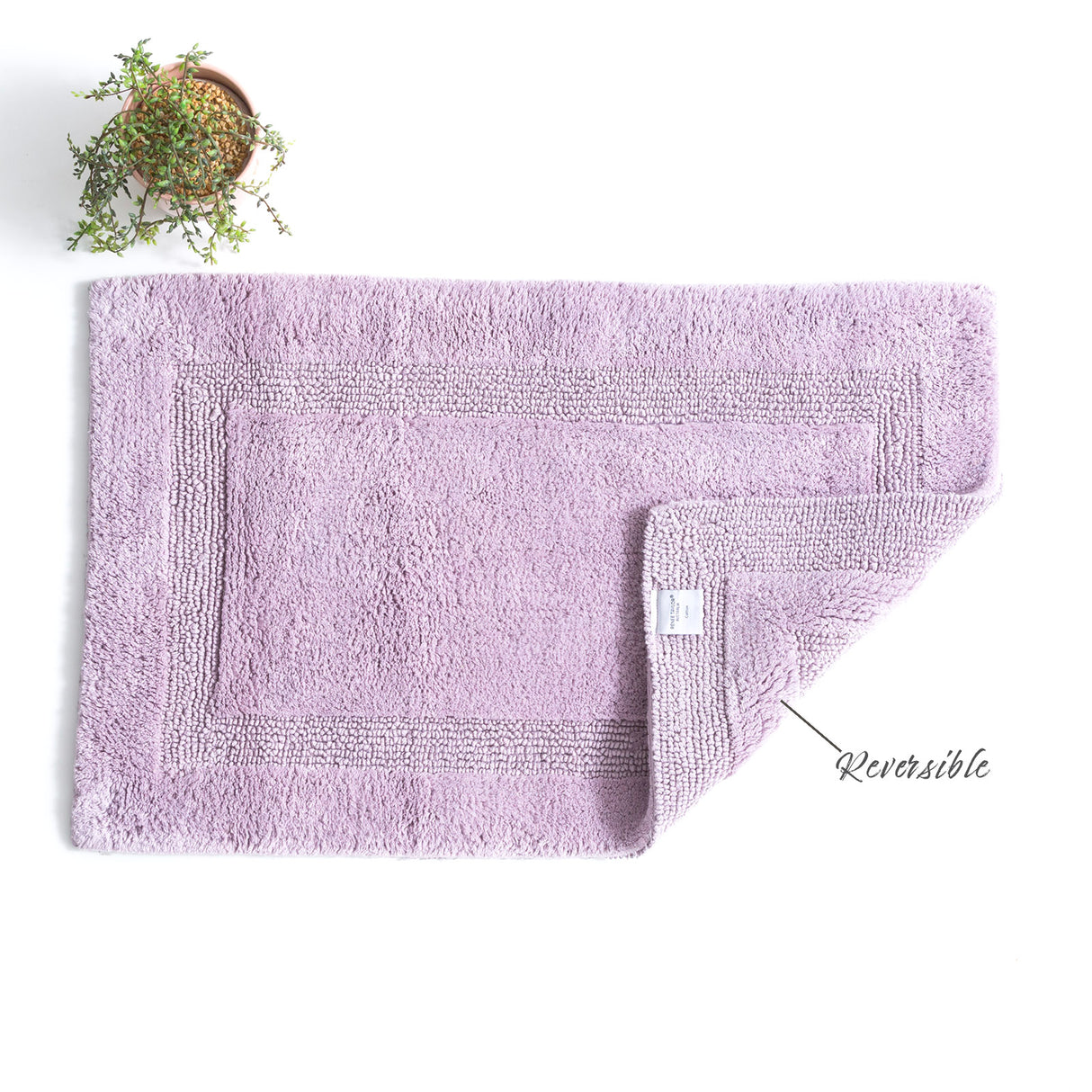 Renee Taylor Soho Cotton Reversible Bath Mat 50 x 80cms Lilac