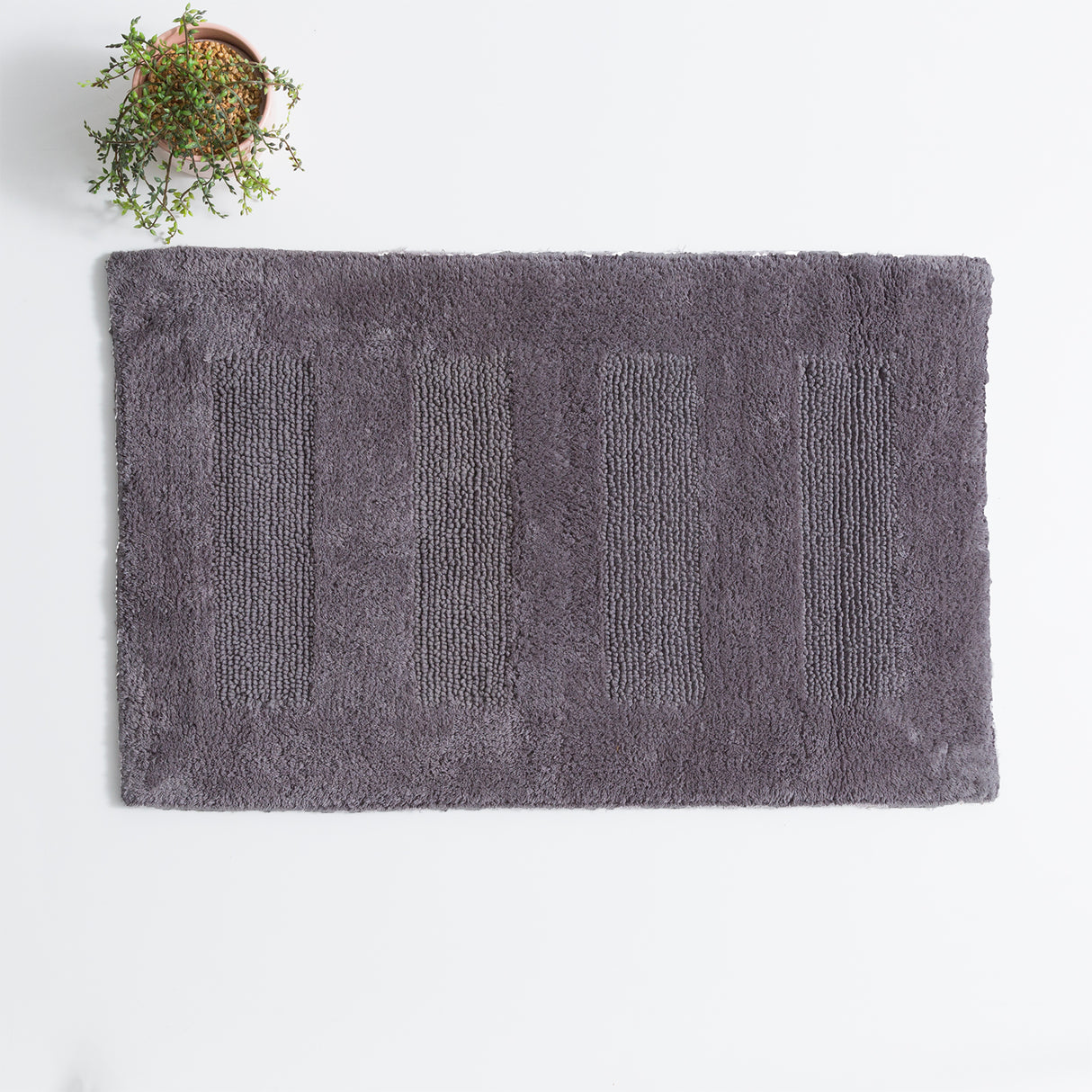 Renee Taylor Retreat Cotton Reversible Bath Mat 50 x 80cms Nickel