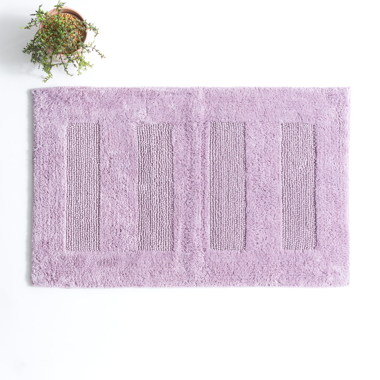 Renee Taylor Retreat Cotton Reversible Bath Mat 50 x 80cms Lilac