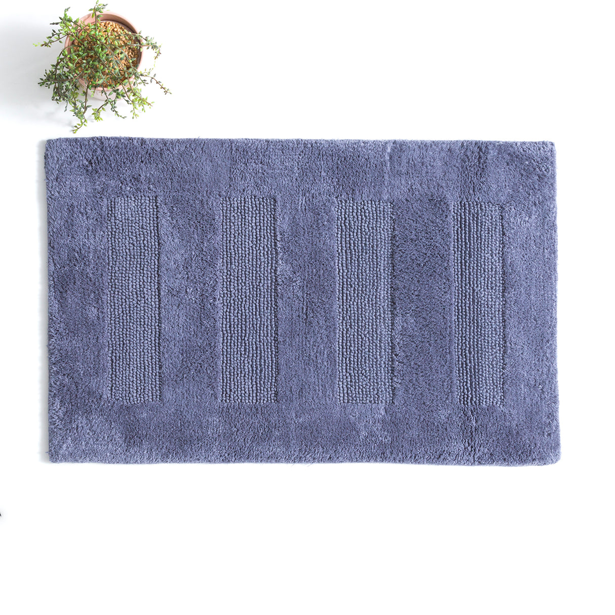 Renee Taylor Retreat Cotton Reversible Bath Mat 50 x 80cms Blue