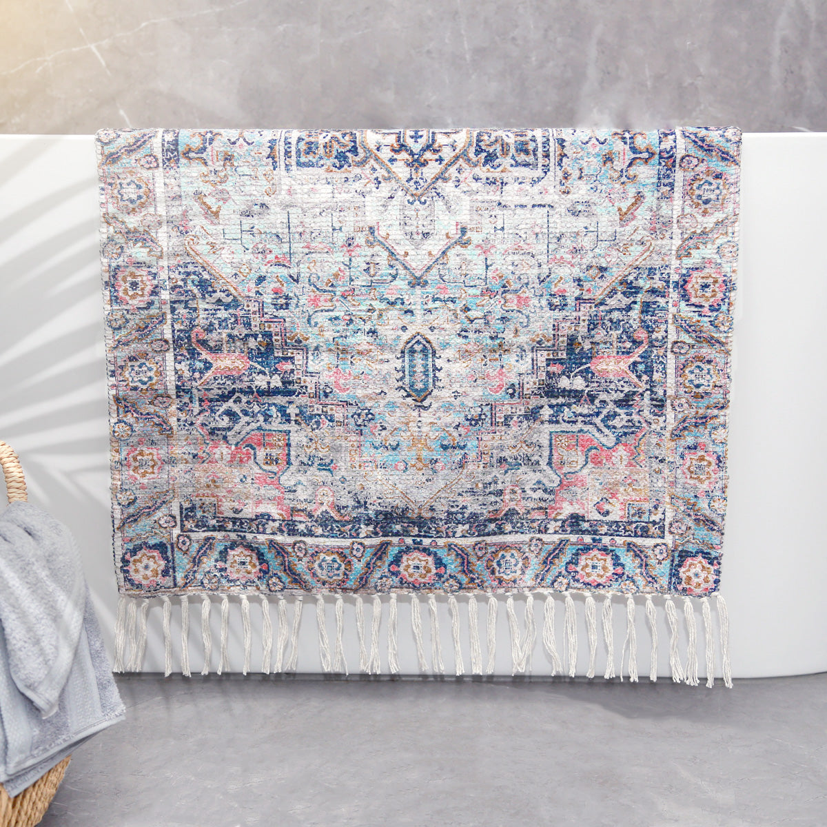 Renee Taylor Kashan Vintage Handwoven Bath Rug 65 x 110cms