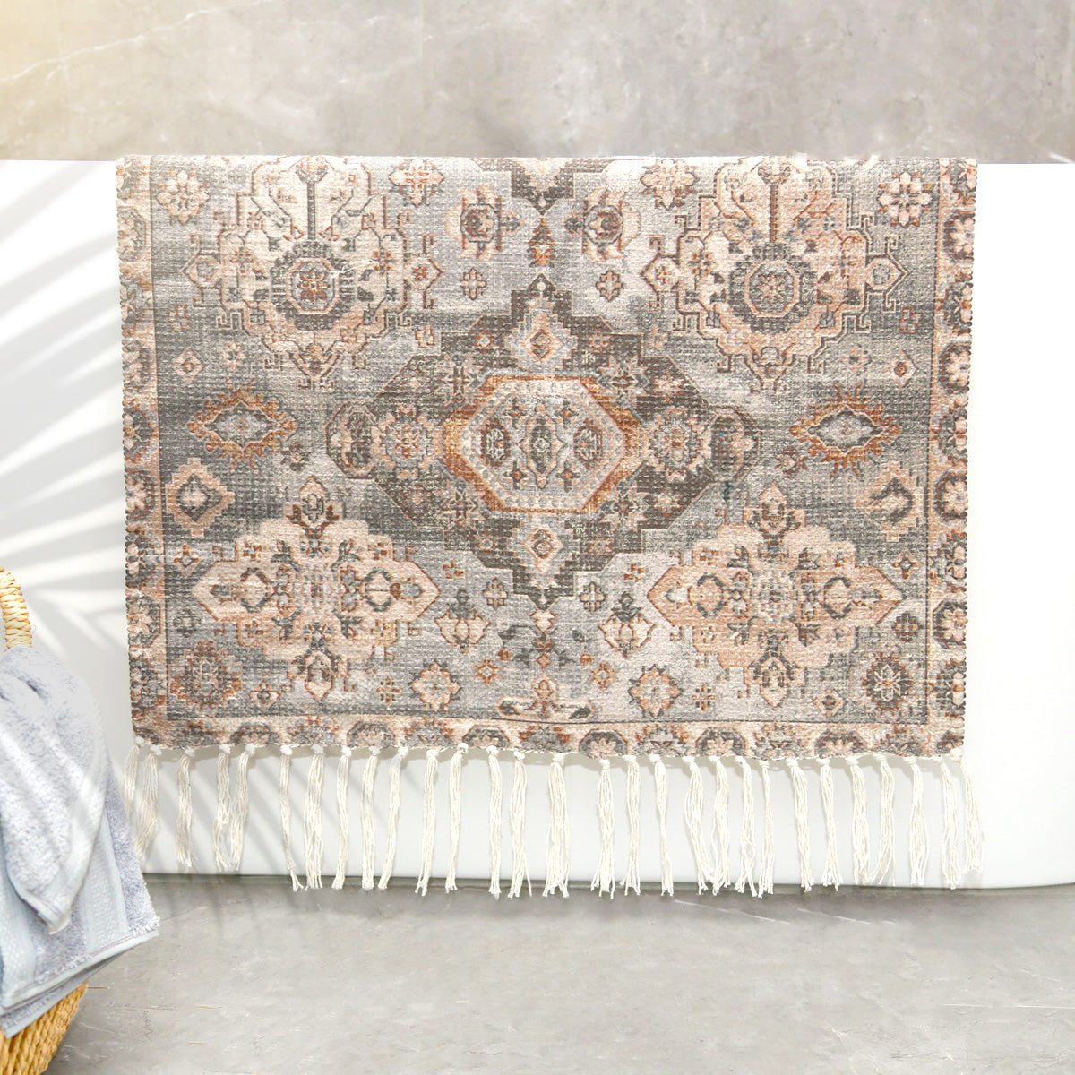 Renee Taylor Amritsar Vintage Handwoven Bath Rug 65 x 110cms