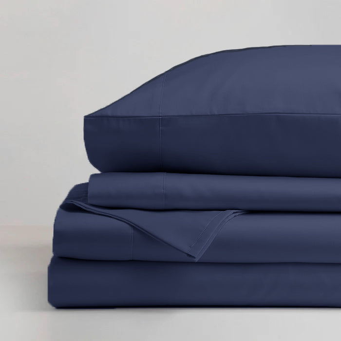 Ddecor Home 1500 Thread count Premium Cotton Blend Sheet Set Queen Indigo