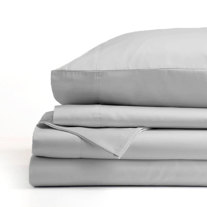Ddecor Home 1500 Thread count Premium Cotton Blend Sheet Set Queen Silver