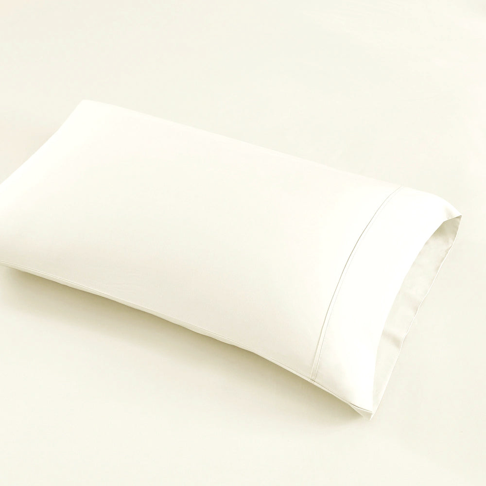 700 TC Tencel Lyocell Fibre & Cotton Quilt / Duvet Cover Set Super King Ivory