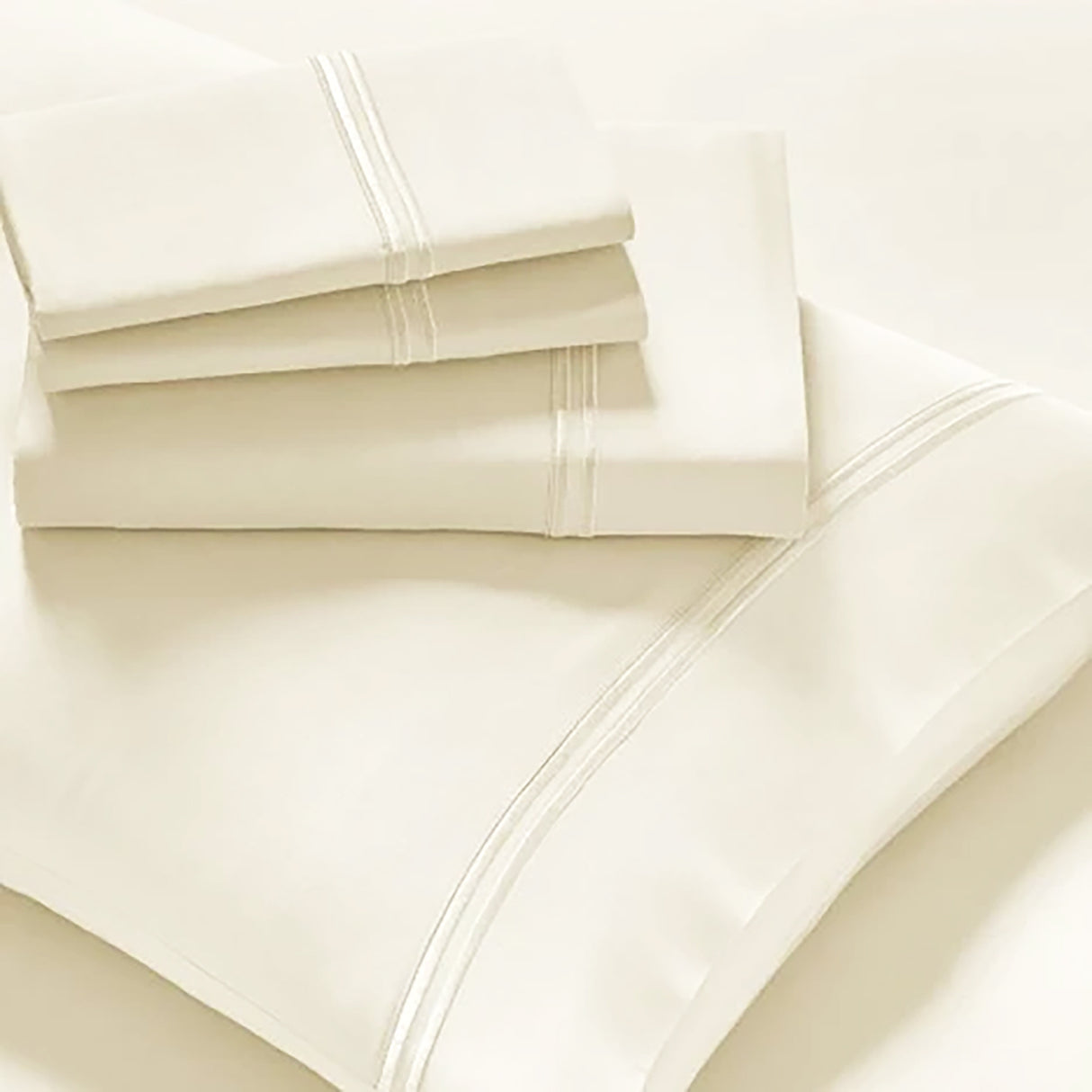 Strada Embroidered 1000 TC Egyptian Cotton Sheet Set Super King Pristine