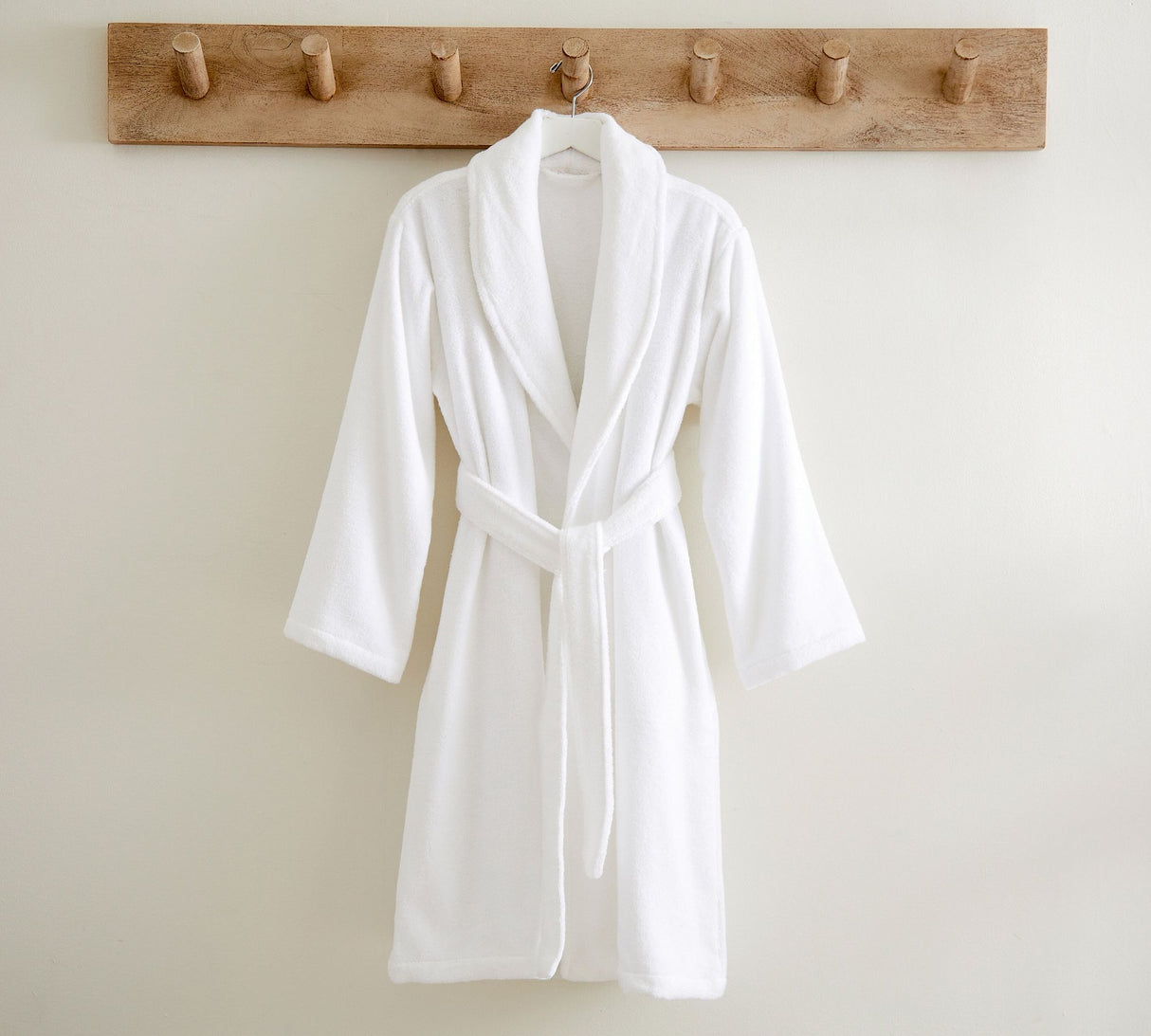 Renee Taylor Chalet Quick Dry Terry Cotton Bath Robes Small/ Medium White