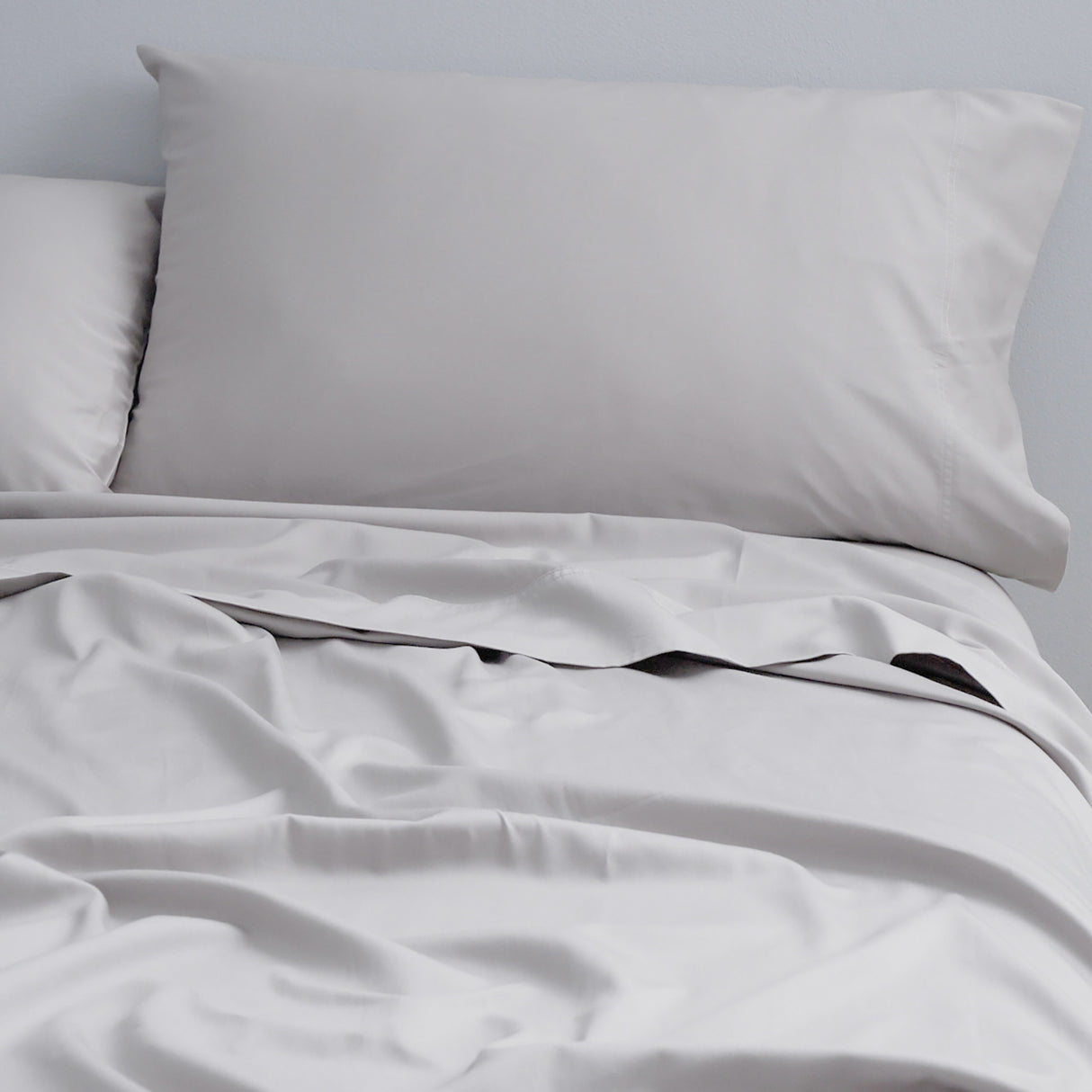 Cloud Linen 250 Thread Count Organic Cotton Sheet Set NZ King Silver