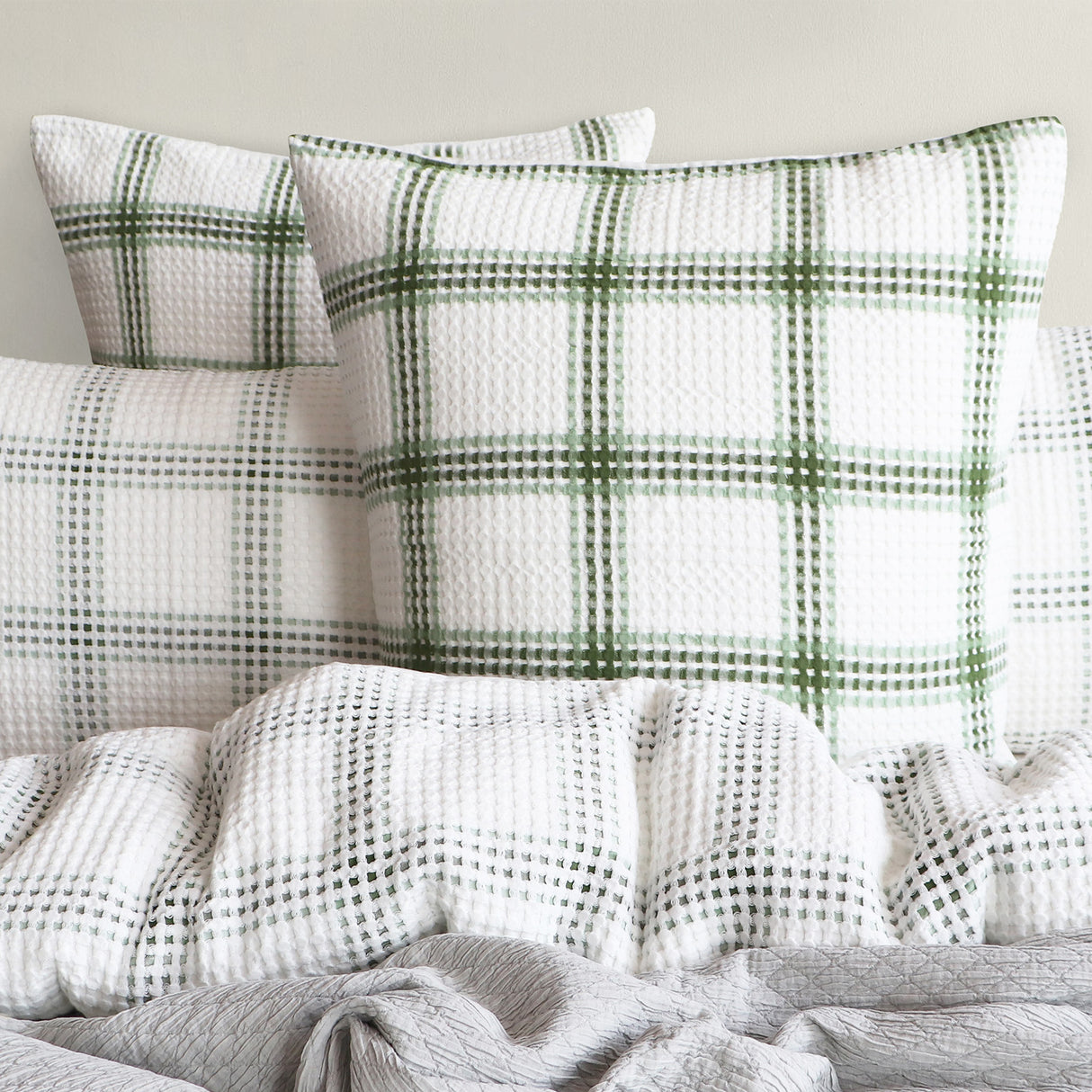 Renee Taylor Elliot Yarn Dye Waffle Quilt / Duvet Cover Set Double