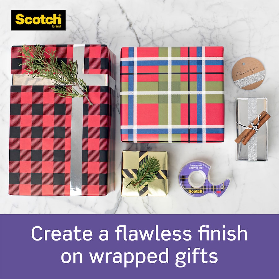 Scotch Gift Tape Dispenser Gift Wrap 19mm X 16.5m Each