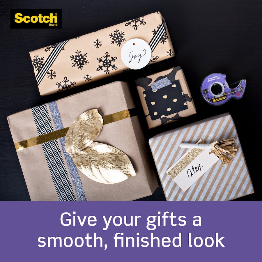 Scotch Gift Tape Dispenser Gift Wrap 19mm X 16.5m Each