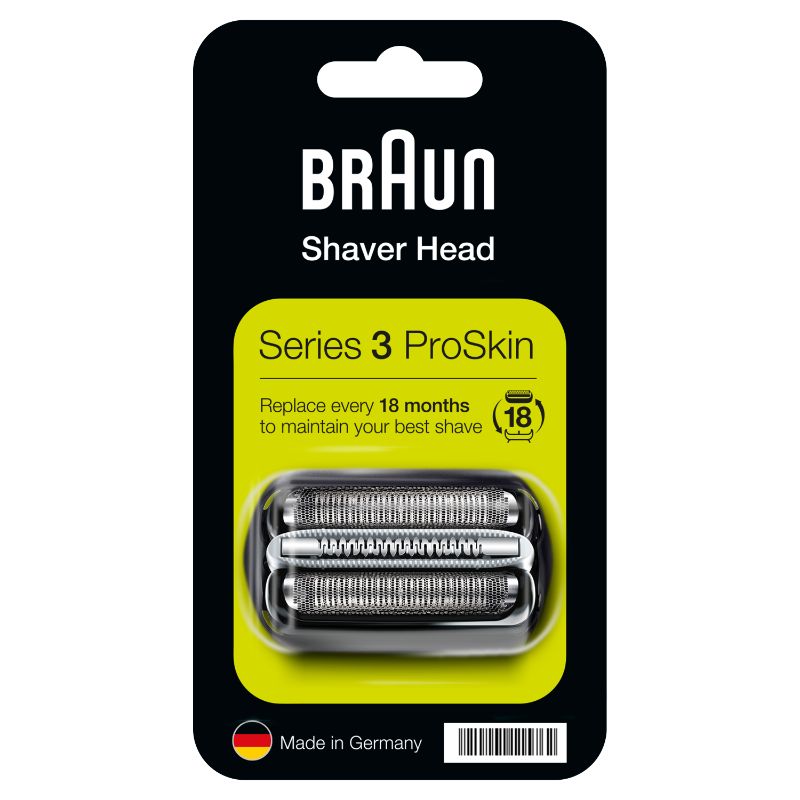 Braun 32B foil replacement for Series 3 shavers, ensuring a close, comfortable shave with reduced irritation.