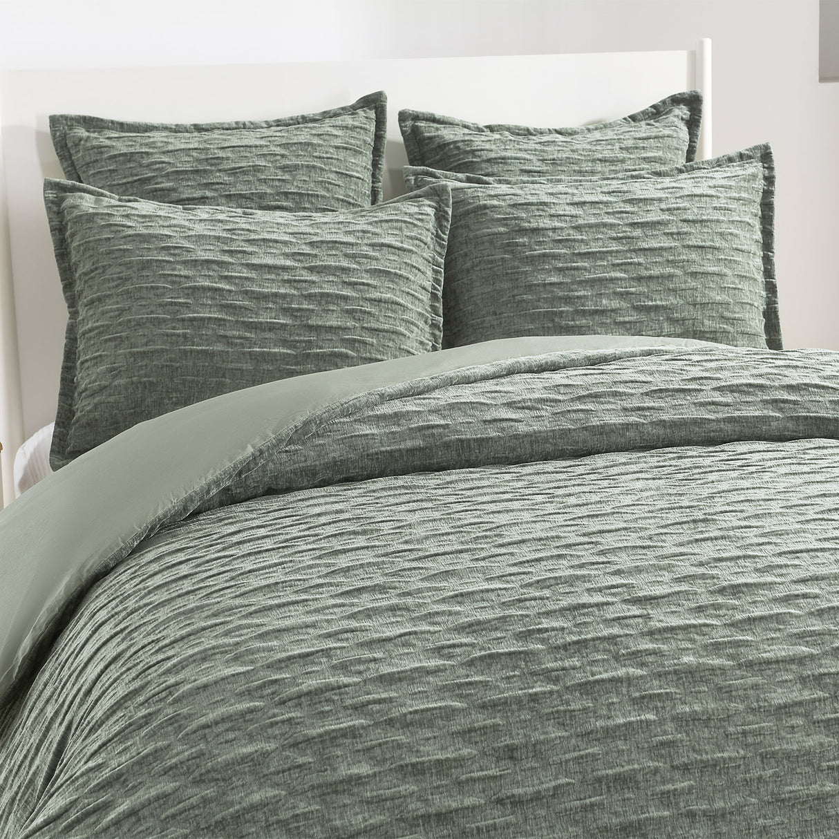 Renee Taylor Harper Jacquard Quilt / Duvet Cover Set Queen Juniper