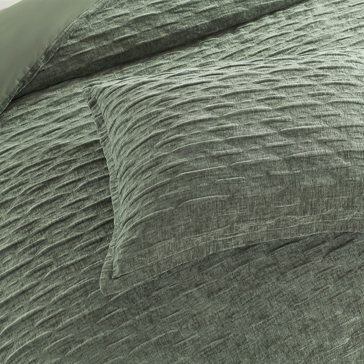 Renee Taylor Harper Jacquard Quilt / Duvet Cover Set Queen Juniper