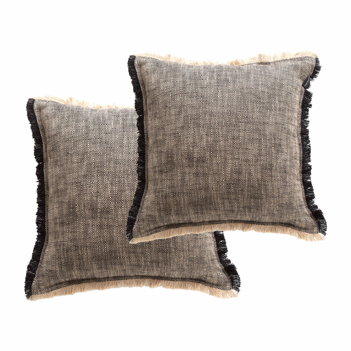 Franco Cushion Twin Pack 50 x 50cms Polyester Fill - Coal